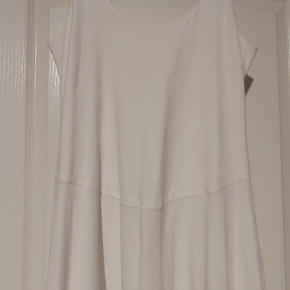 Free People Beach Midi Boho Minimalist Soft Girl Coastal Grandma Holiday Dress M - Picture 4 of 11